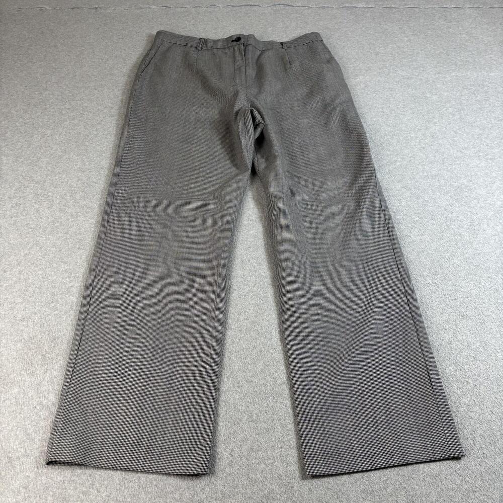 Pendleton Wool Pants Women 16 Gray Check Pleated Office Work Heritage Academia